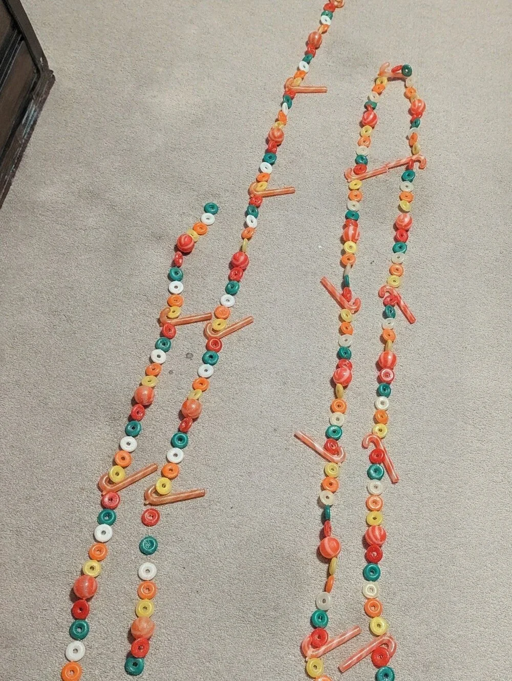 17+ Feet 3 Vintage Blow Mold Christmas Candy Garlands